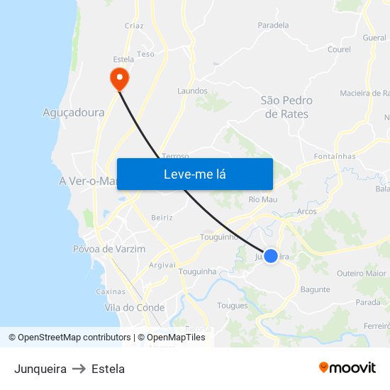 Junqueira to Estela map