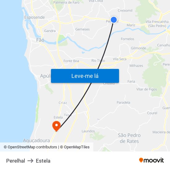 Perelhal to Estela map