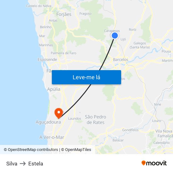 Silva to Estela map