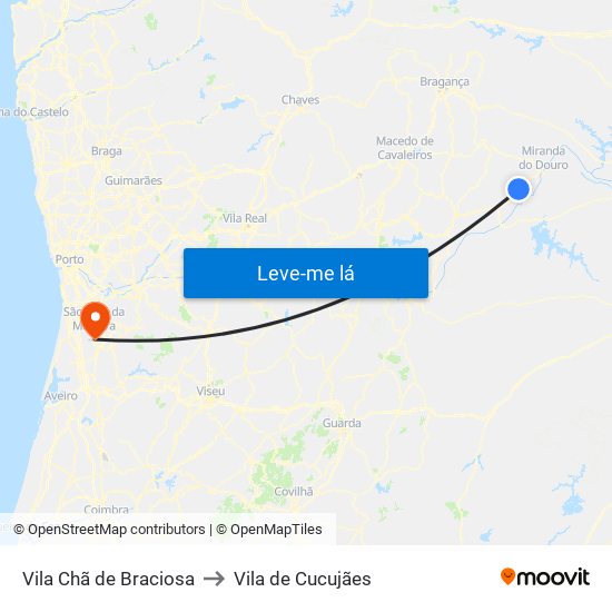 Vila Chã de Braciosa to Vila de Cucujães map