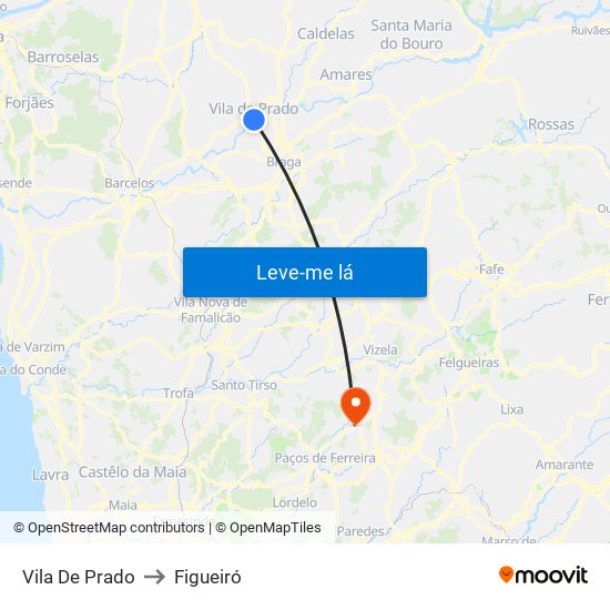 Vila De Prado to Figueiró map
