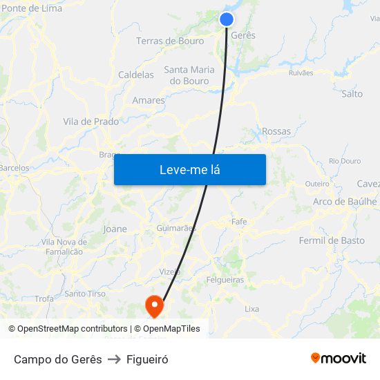 Campo do Gerês to Figueiró map