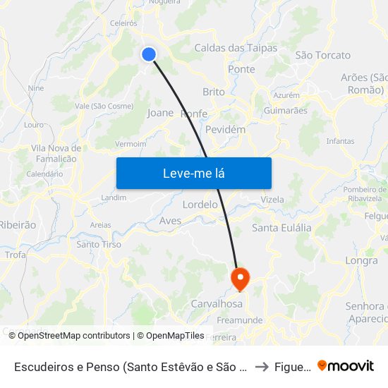 Escudeiros e Penso (Santo Estêvão e São Vicente) to Figueiró map