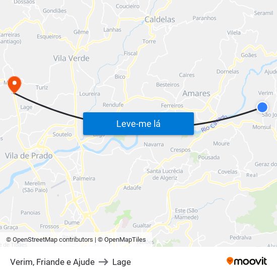 Verim, Friande e Ajude to Lage map