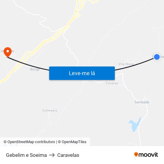 Gebelim e Soeima to Caravelas map