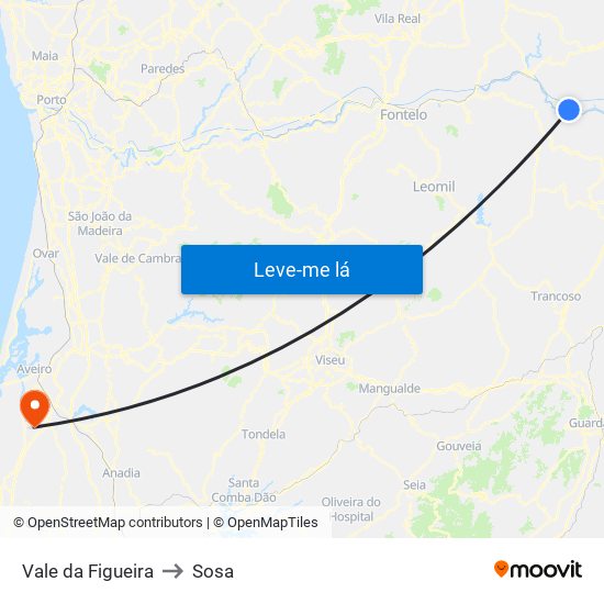 Vale da Figueira to Sosa map