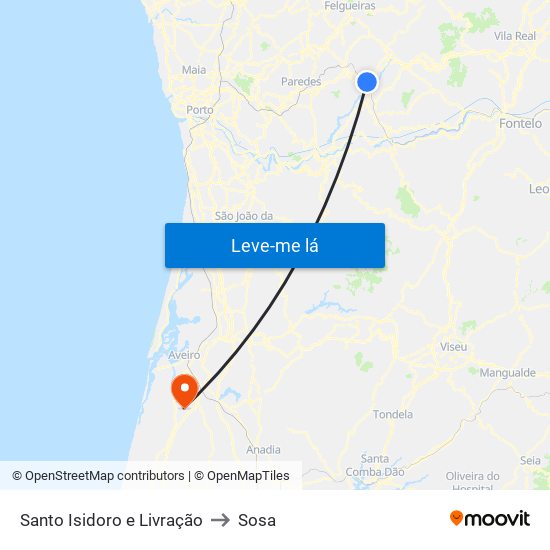 Santo Isidoro e Livração to Sosa map