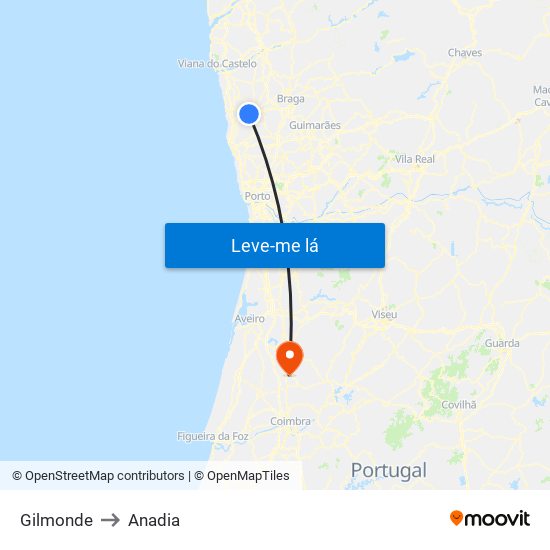 Gilmonde to Anadia map