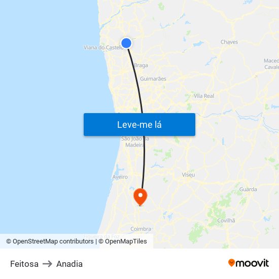 Feitosa to Anadia map