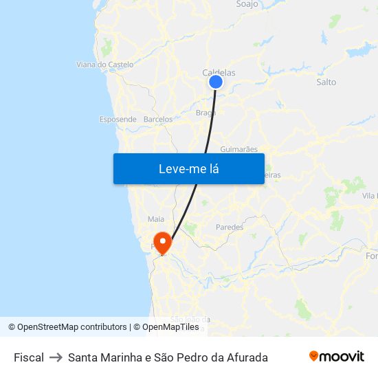 Fiscal to Santa Marinha e São Pedro da Afurada map