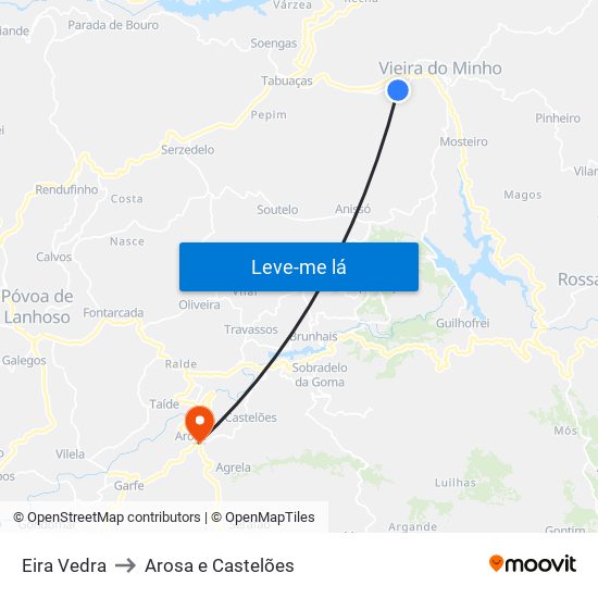 Eira Vedra to Arosa e Castelões map