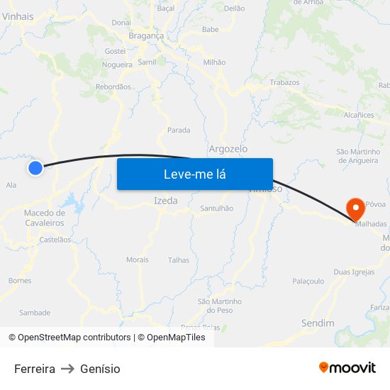 Ferreira to Genísio map