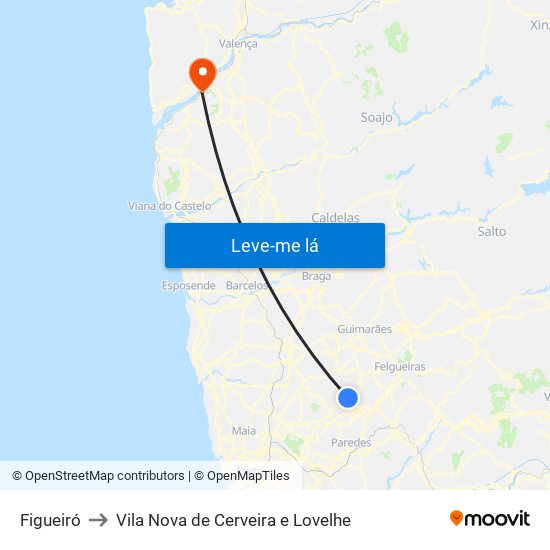 Figueiró to Vila Nova de Cerveira e Lovelhe map
