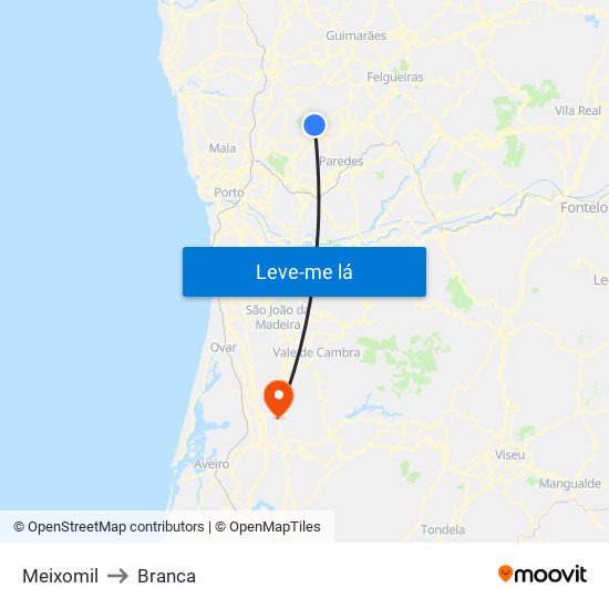 Meixomil to Branca map