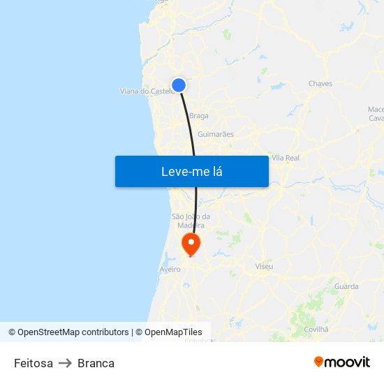 Feitosa to Branca map