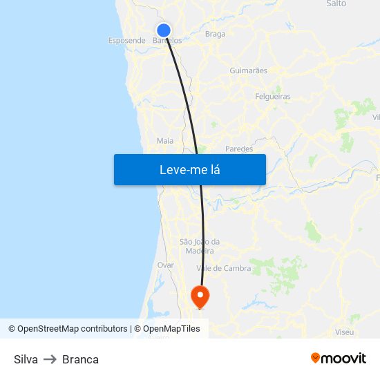 Silva to Branca map