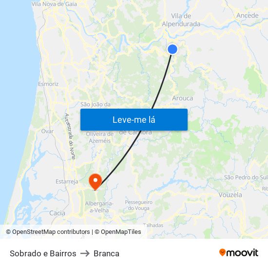 Sobrado e Bairros to Branca map