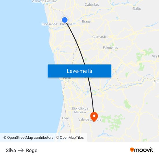 Silva to Roge map