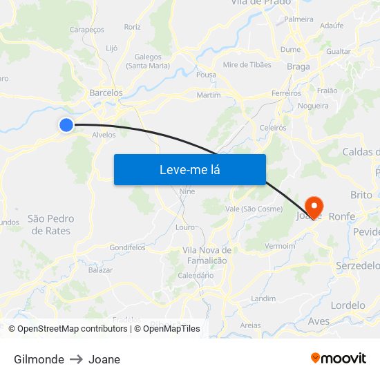 Gilmonde to Joane map