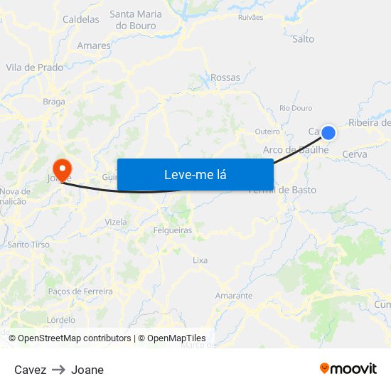 Cavez to Joane map