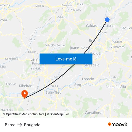 Barco to Bougado map