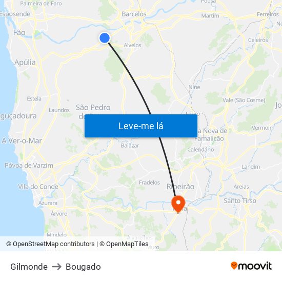 Gilmonde to Bougado map