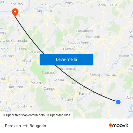 Perozelo to Bougado map