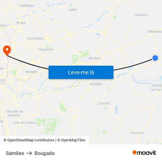 Samões to Bougado map