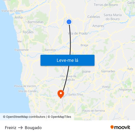 Freiriz to Bougado map