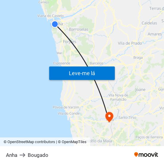 Anha to Bougado map