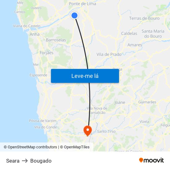 Seara to Bougado map