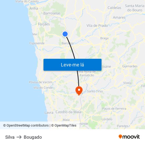 Silva to Bougado map