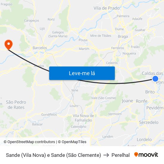 Sande (Vila Nova) e Sande (São Clemente) to Perelhal map