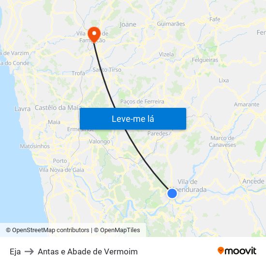 Eja to Antas e Abade de Vermoim map