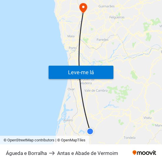 Águeda e Borralha to Antas e Abade de Vermoim map