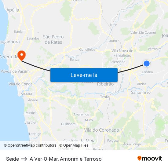 Seide to A Ver-O-Mar, Amorim e Terroso map