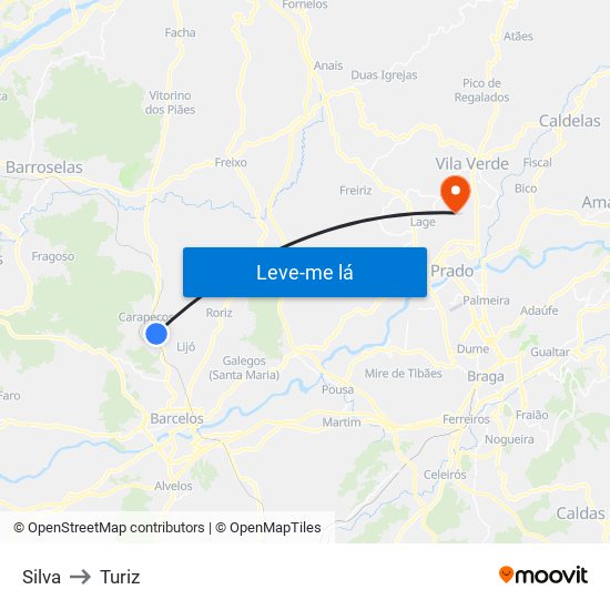 Silva to Turiz map