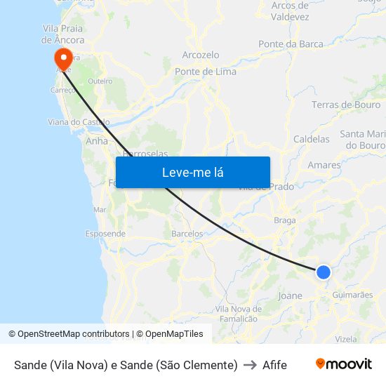 Sande (Vila Nova) e Sande (São Clemente) to Afife map