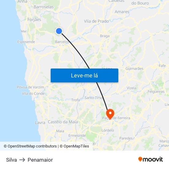 Silva to Penamaior map