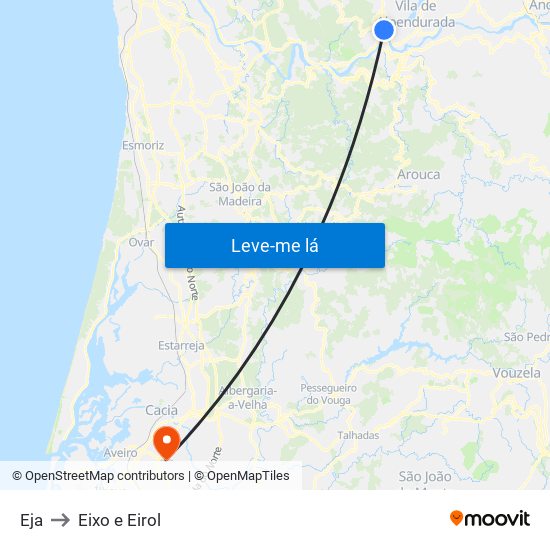 Eja to Eixo e Eirol map