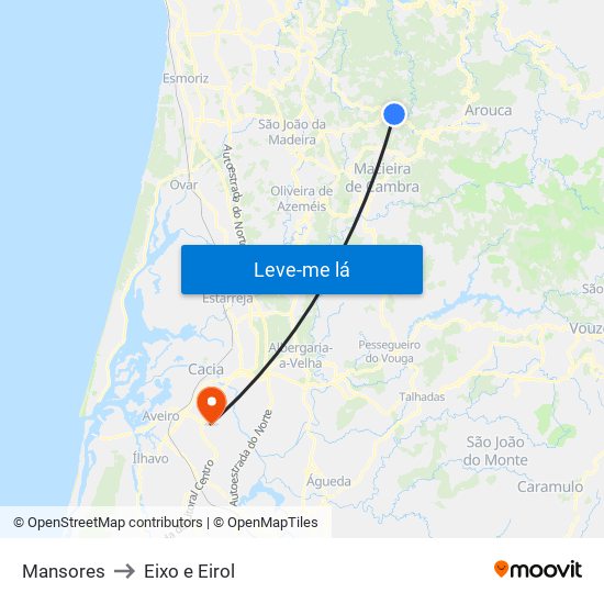 Mansores to Eixo e Eirol map