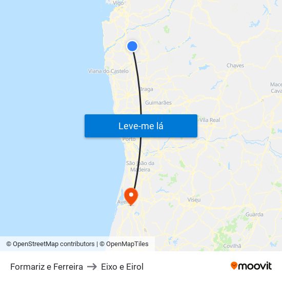 Formariz e Ferreira to Eixo e Eirol map