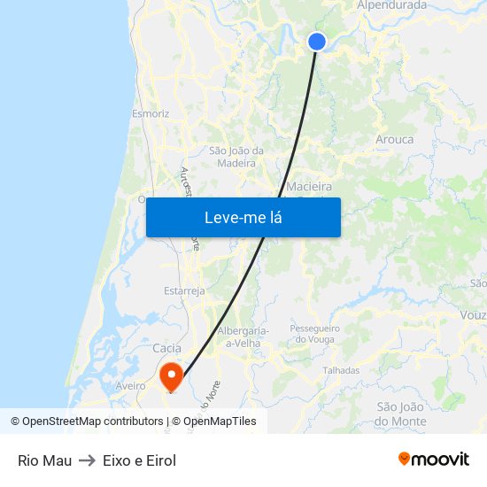 Rio Mau to Eixo e Eirol map