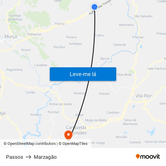 Passos to Marzagão map