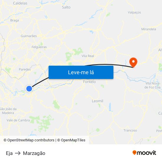 Eja to Marzagão map