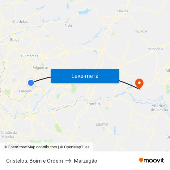 Cristelos, Boim e Ordem to Marzagão map