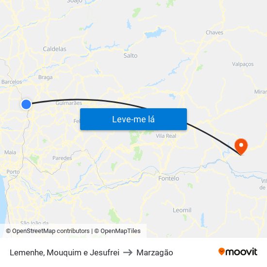 Lemenhe, Mouquim e Jesufrei to Marzagão map