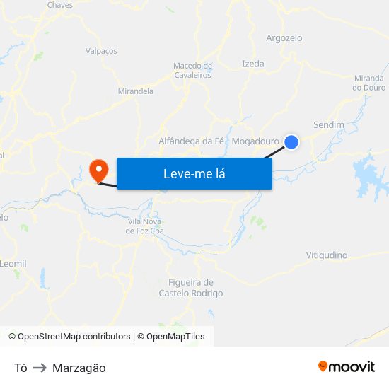 Tó to Marzagão map