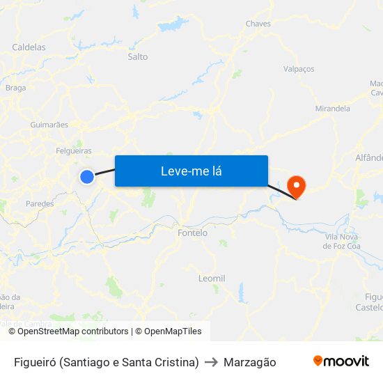Figueiró (Santiago e Santa Cristina) to Marzagão map
