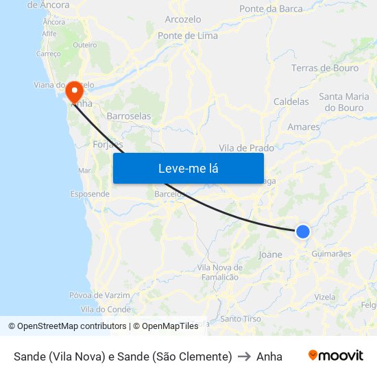 Sande (Vila Nova) e Sande (São Clemente) to Anha map